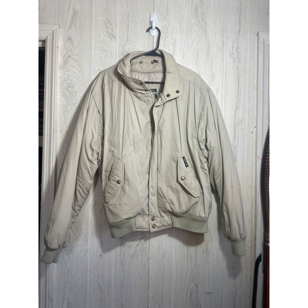 MEMBERS ONLY-MEN'S KHAKI PUFFER JACKET- SIZE XL